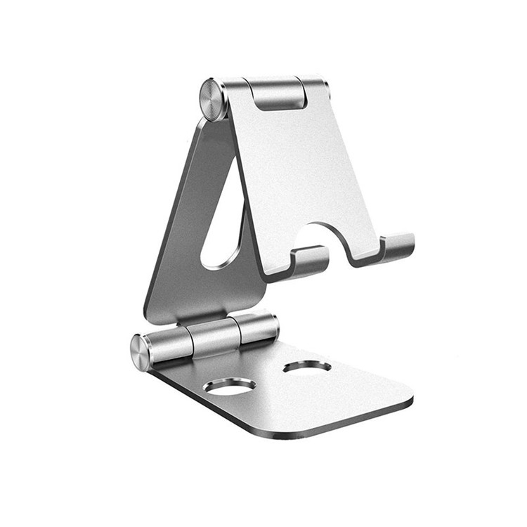 Folding Aluminum Desktop Phone Stand Holder nga adunay Multi-Angle Rotation