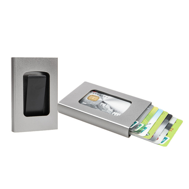 Ang RFID Blacking Secure Pocket Wallet Aluminum Cash ug Card Holder