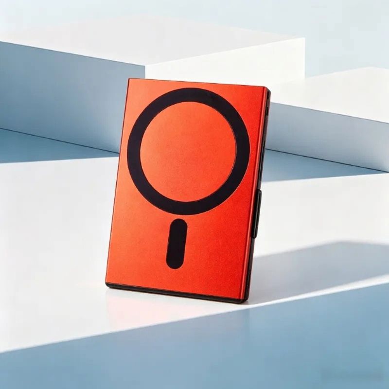 Ultra-Thin Aluminum Magnetic Auto Pop-Up Card Holder